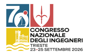 70° Congresso Nazionale degli Ingegneri – Trieste 22-25 Settembre 2026 – Trasmissione in differita dei lavori congressuali e attribuzione CFP